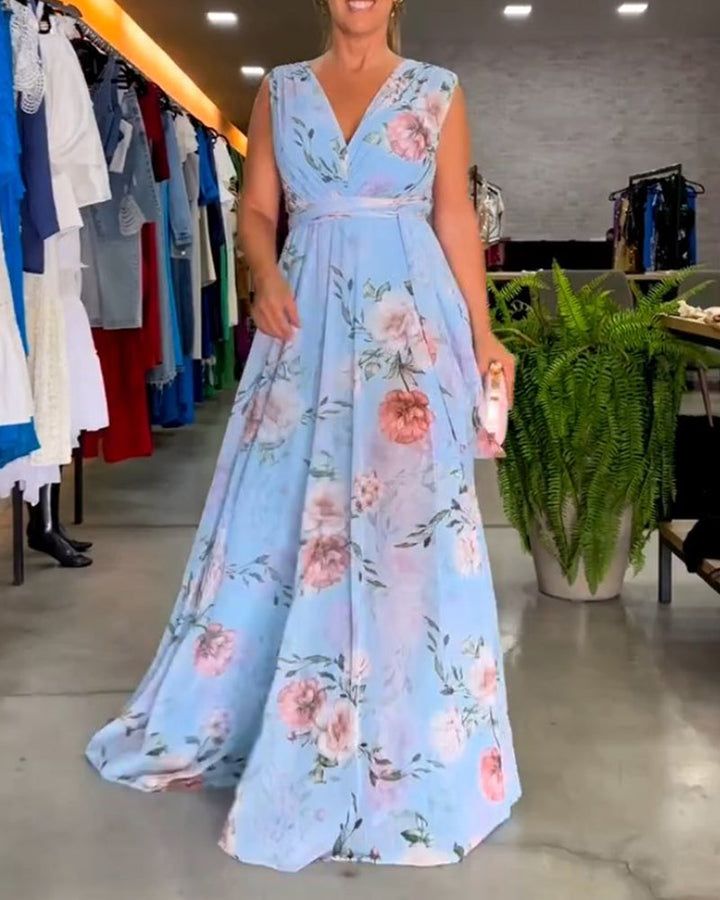 Hilda - Vestido Jardín Celeste