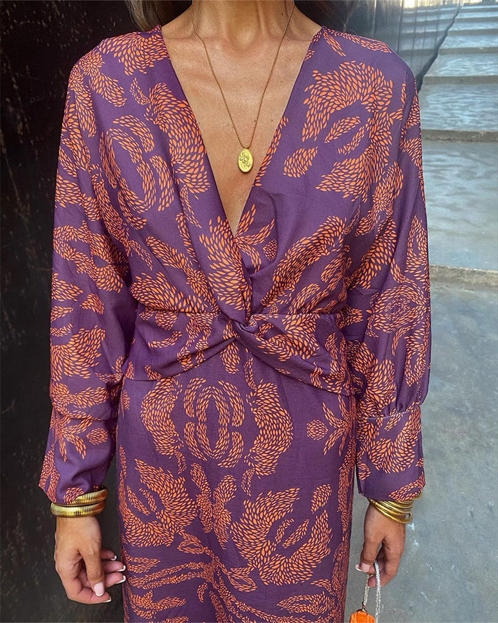 Estela - Vestido Midi Cruzado Elegante
