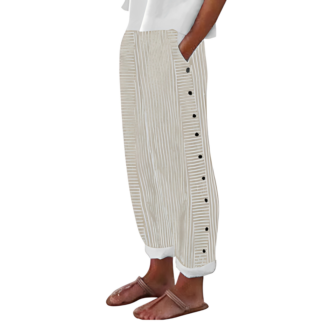 Rufina - Pantalón Rayas con Botones