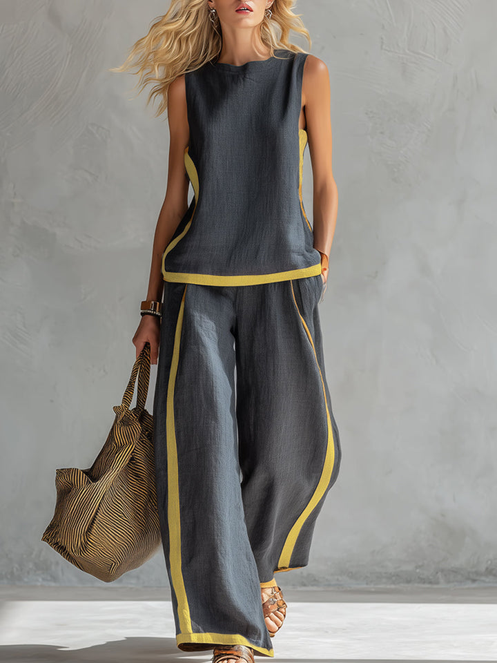 Amia - Conjunto Dos Piezas Ribete Lateral