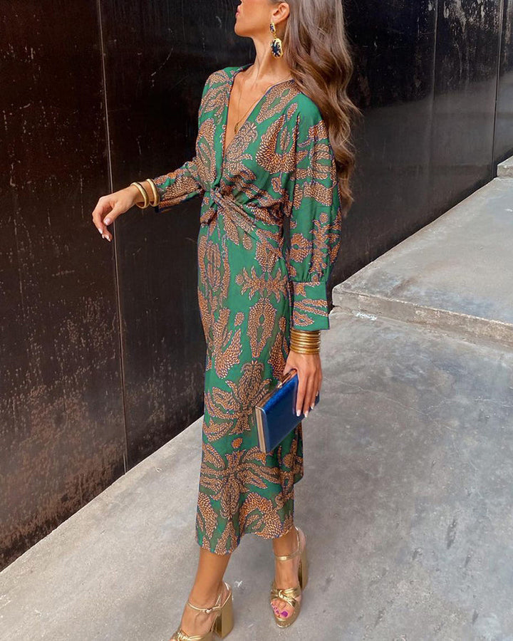 Estela - Vestido Midi Cruzado Elegante