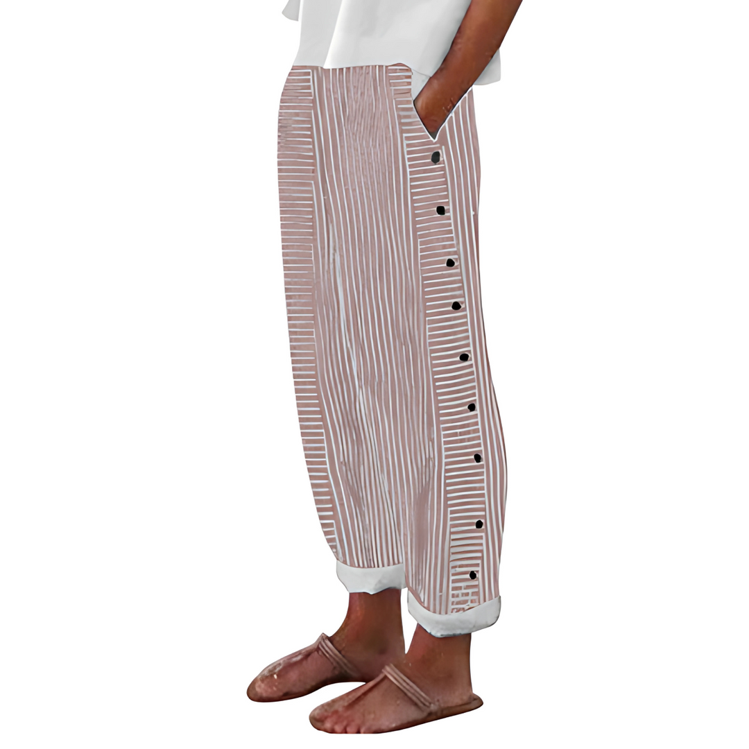 Rufina - Pantalón Rayas con Botones