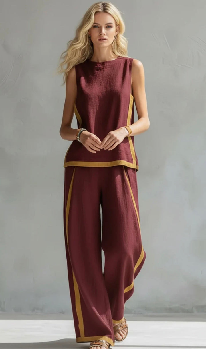 Amia - Conjunto Dos Piezas Ribete Lateral