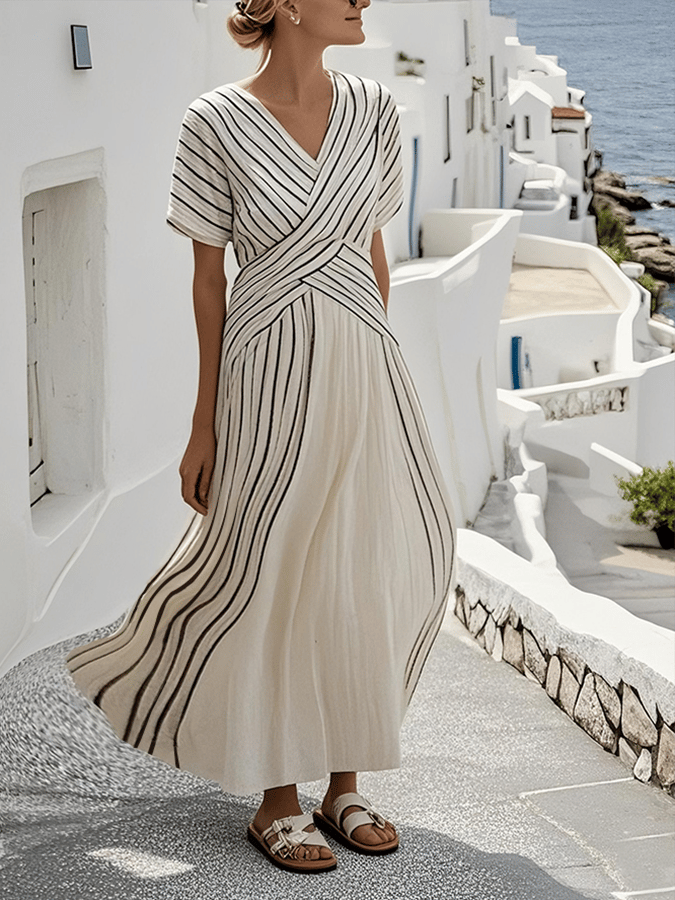 Nena - Vestido Midi a Rayas