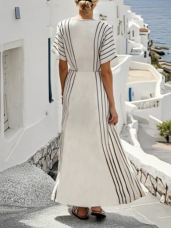 Nena - Vestido Midi a Rayas