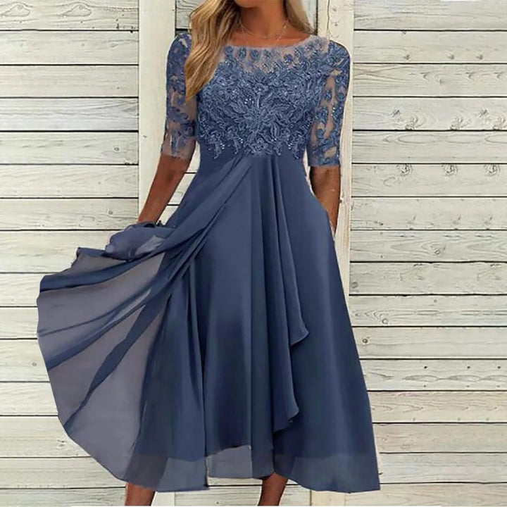 Irma - Vestido Midi con Encaje Elegantes