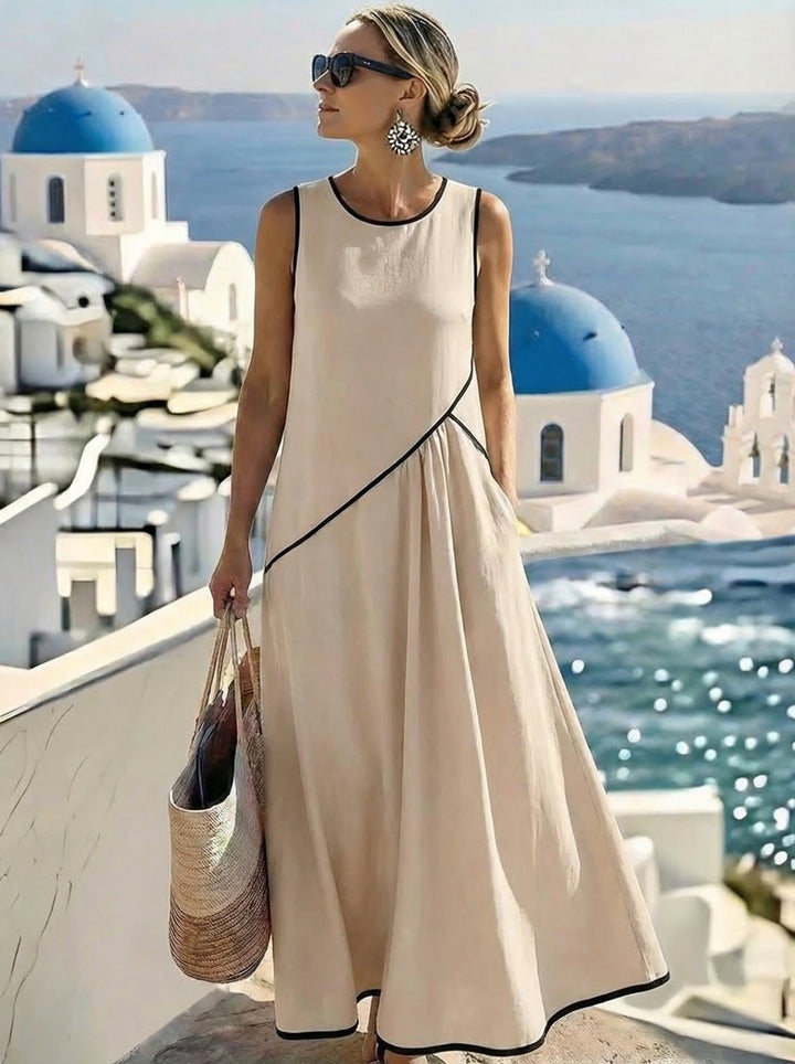 Claudia - Vestido Maxi Vivos Contrastantes