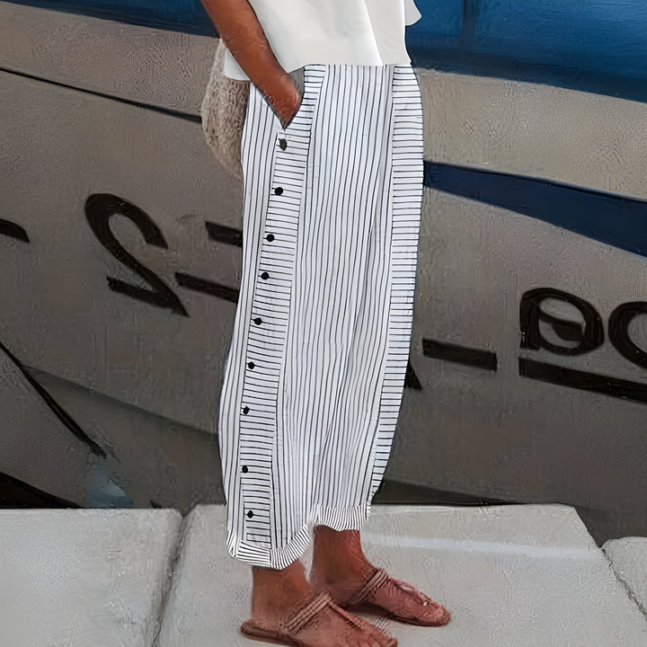 Rufina - Pantalón Rayas con Botones