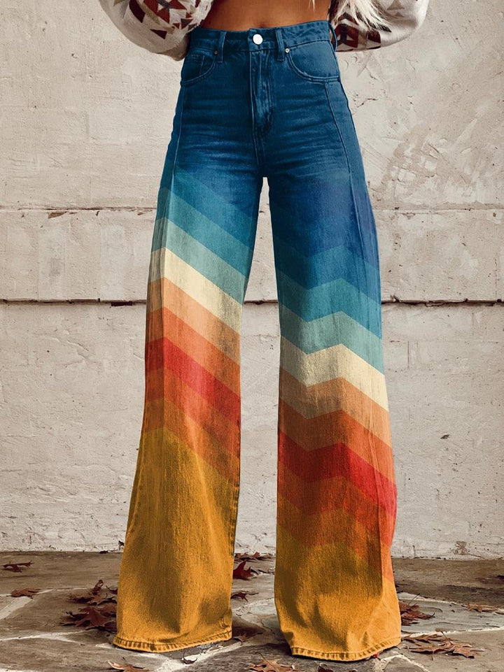 Elodia - Jeans Pierna Ancha Multicolor