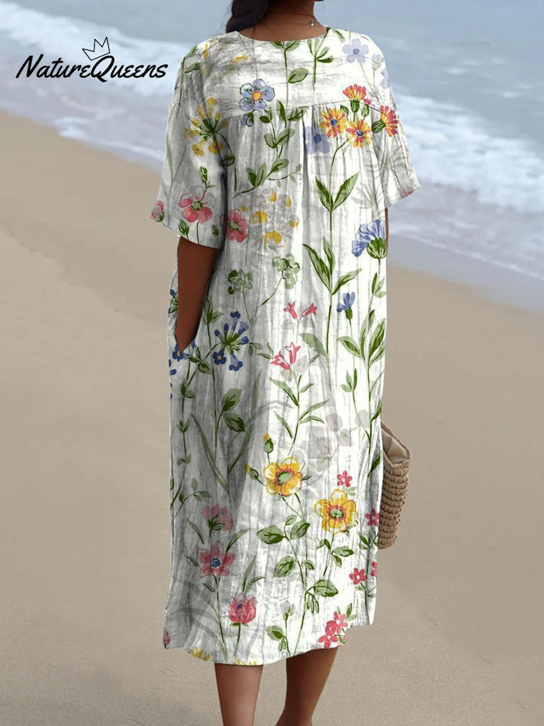 Alba - Vestido Flores Silvestres Blanco